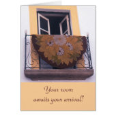 OPEN WINDOW, WROUGHT IRON BALCONY, CARPET AIRING (Front)