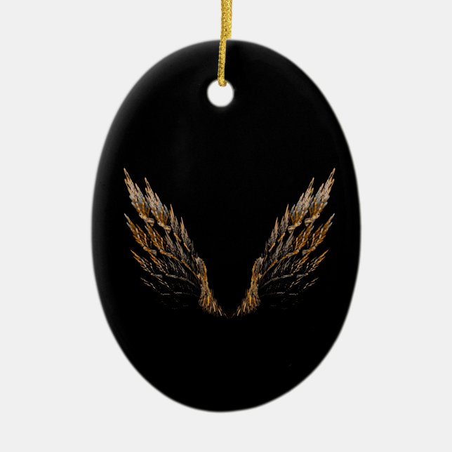 Open Wings Ceramic Ornament (Front)