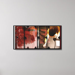 Open Work about Open Red 4 Canvas Photomontage