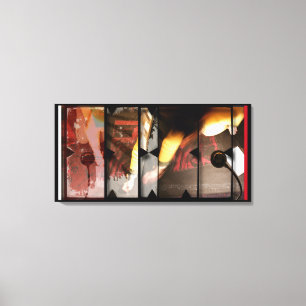Open Work about Open Red 5 Photomontage Canvas