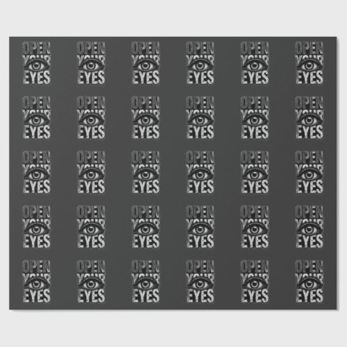 Open Your Eyes Grunge Gothic Eye Streetwear Art Wrapping Paper