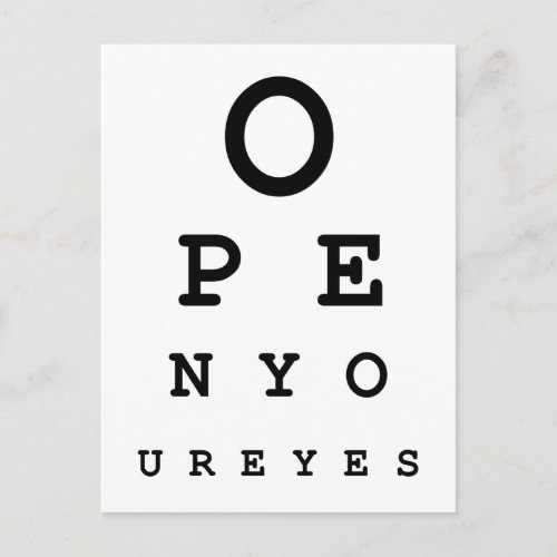 Open Your Eyes Postcard