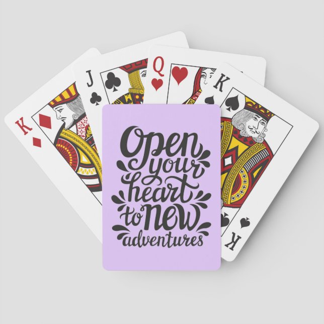 Open Your Heart To New Adventures Poker Cards (Back)
