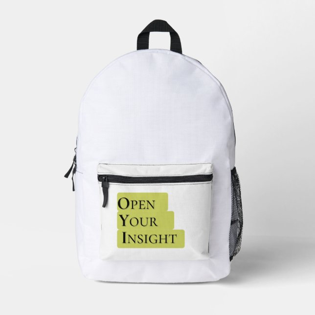 Open Your Insight | Inspirational Hand Backpack  (Front)