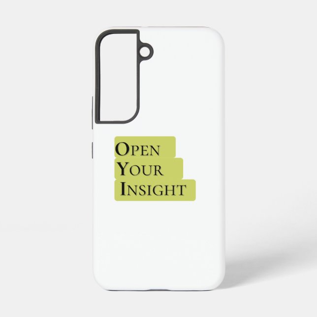Open Your Insight | Inspirational Minimalist Phone Samsung Galaxy Case (Back)