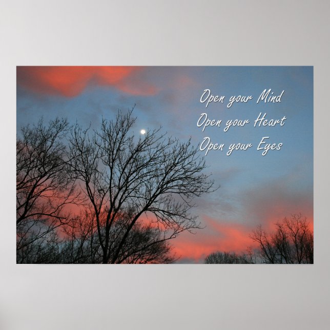 Open your Mind, Heart & Eyes / Inspiration Poster (Front)