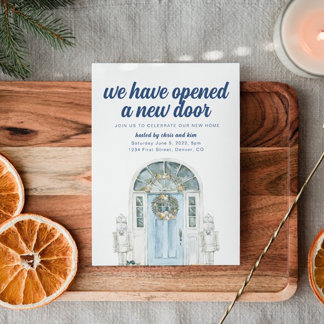 Opened a New Door Holiday Housewarming Party Invitation (Creator Uploaded)