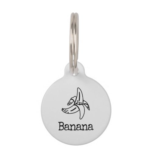 Opened Monkey Banana Pet ID Tag