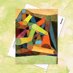 Opened Mountain Abstract Paul Klee Postcard