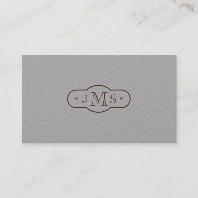 Openface Font Monogrammed Elegant Retro Business Card (Front)