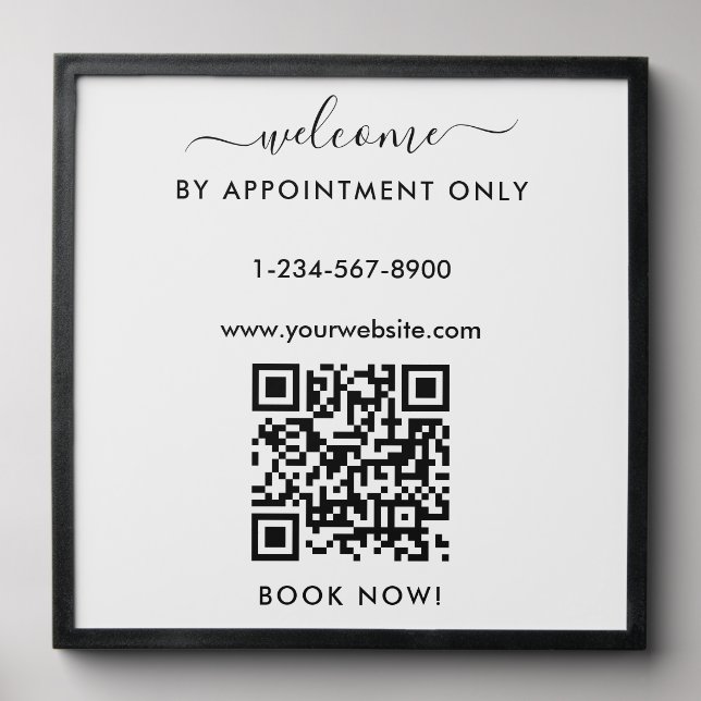 Opening Business Hours Appointment Only Welcome  Peel And Stick Photo Tile (Front Set)