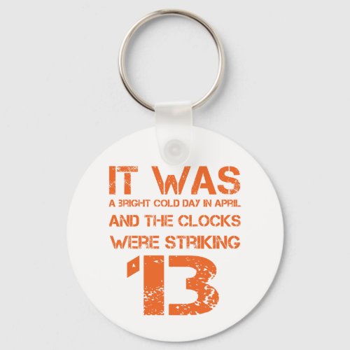 Opening Line of 1984 Keychain