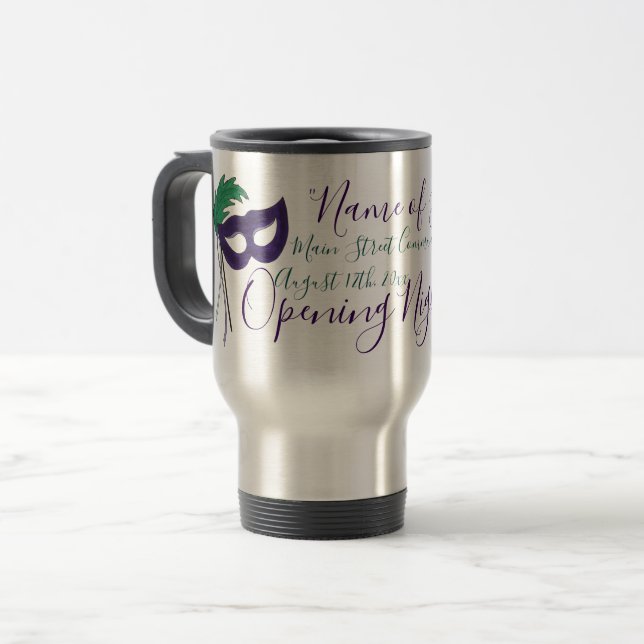 Opening Night Gift School Community Theatre Play Travel Mug (Front Left)