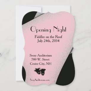 Opening Night Theater Pink Invitation