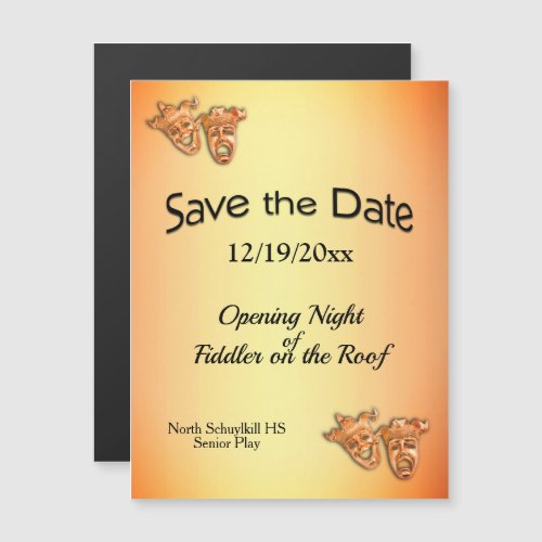 Opening Night Theater Save the Date Magnetic Invitation