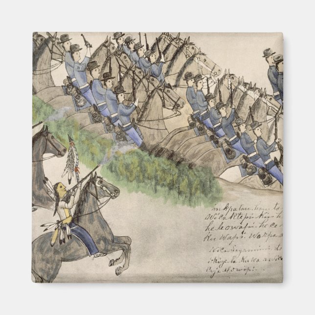 Opening of the Battle of the Little Big Horn (ink Magnet (Front)