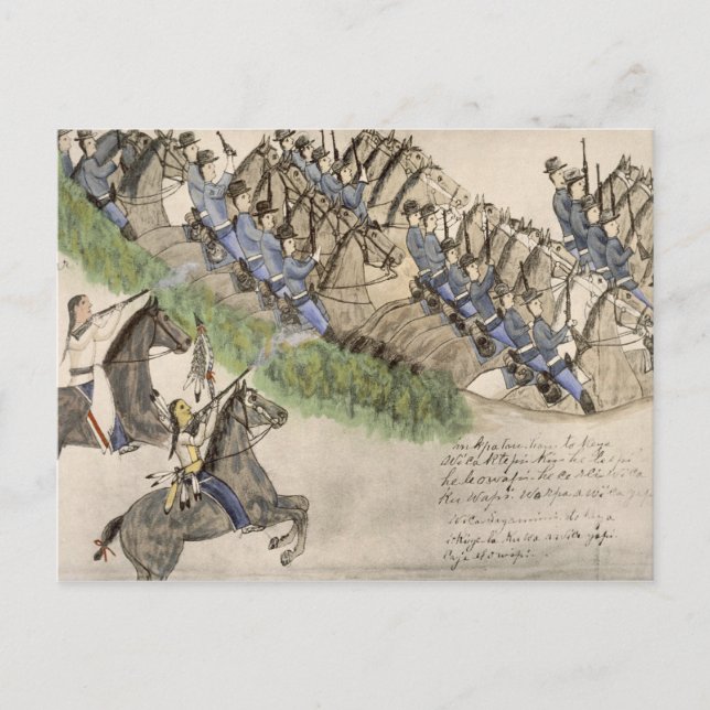 Opening of the Battle of the Little Big Horn (ink Postcard (Front)