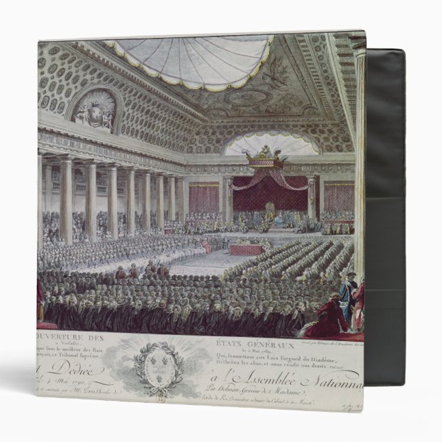 Opening of the Estates General at Versailles 3 Ring Binder (Front/Inside)