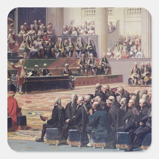 Opening of the Estates General at Versailles Square Sticker (Front)
