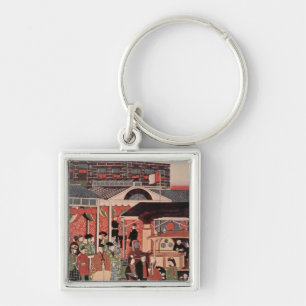 Opening of the First Railway in Japan Keychain