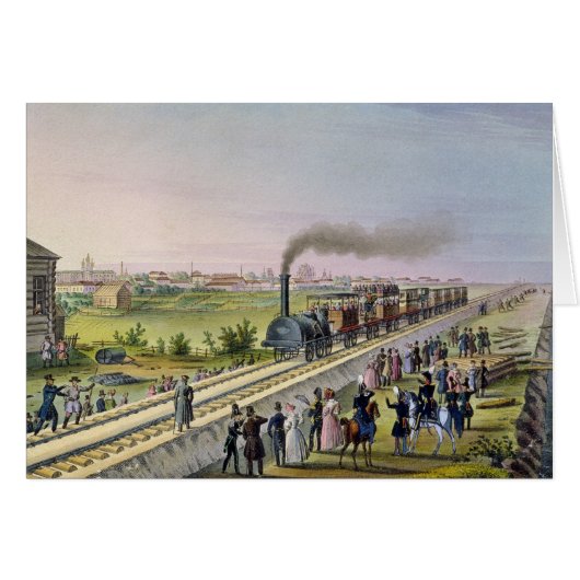 Opening of the First Railway Line Cards (Front Horizontal)