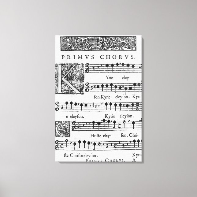 Opening page of the Mass for Double Choir Canvas Print (Front)