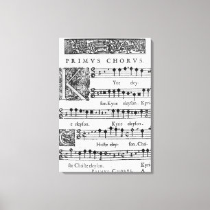 Opening page of the Mass for Double Choir Canvas Print