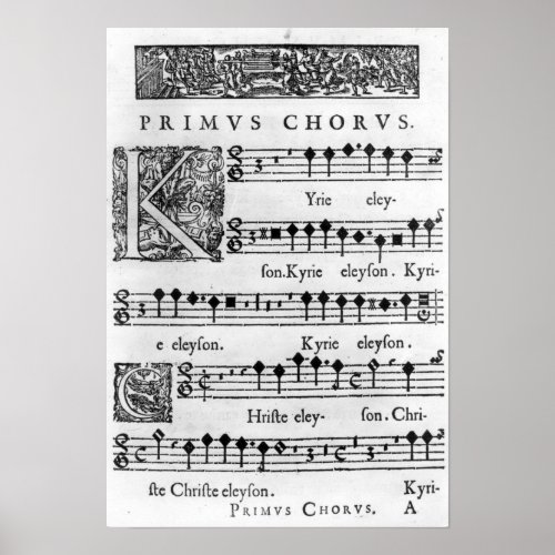 Opening page of the Mass for Double Choir Poster