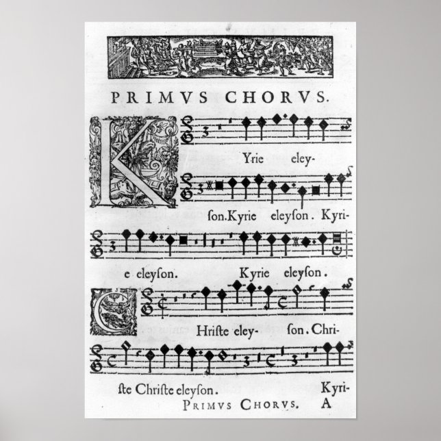 Opening page of the Mass for Double Choir Poster (Front)