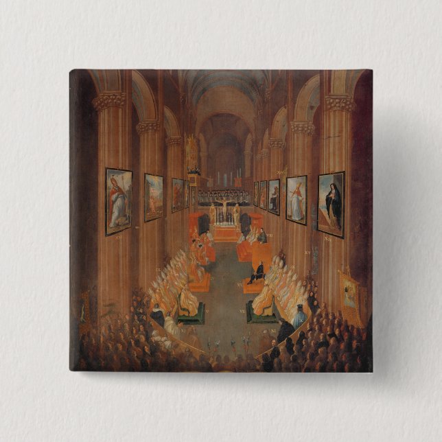Opening session of the Council of Trent Pinback Button (Front)