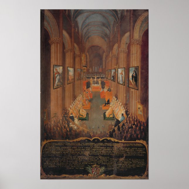 Opening session of the Council of Trent Poster (Front)