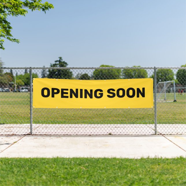 Opening Soon Yellow Small Business Large  Banner (Insitu)