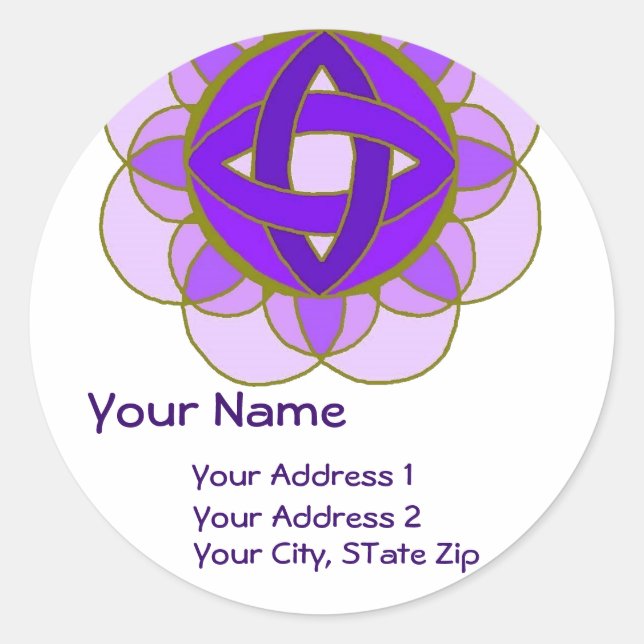 "Opening the Crown Chakra" Address Label (Front)