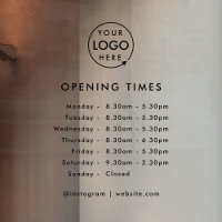 Opening Times | Business Logo Opening Hours Modern