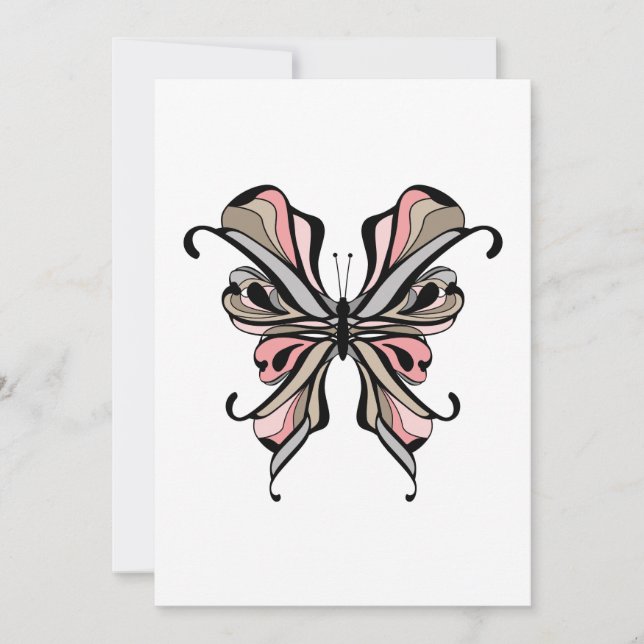 Openwork butterfly invitation (Front)