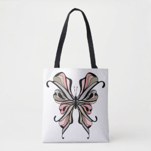 Openwork butterfly tote bag