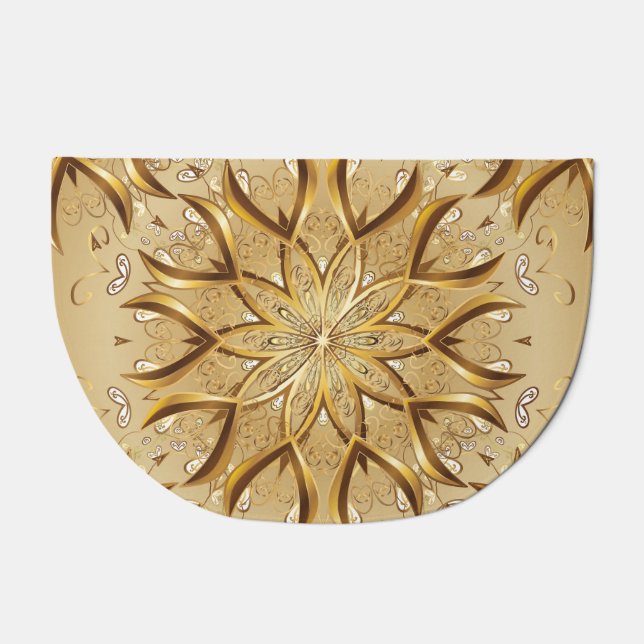 Openwork golden, oriental sketch texture. doormat (Front)