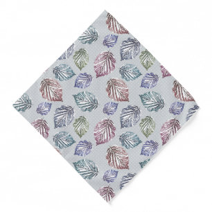 Openwork leaves on a light gray background  bandana