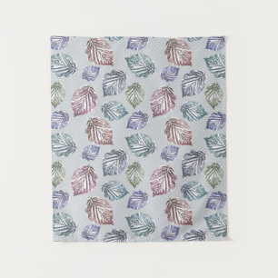 Openwork leaves on a light gray background  tapestry