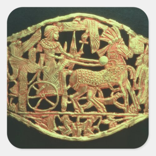 Openwork plaque or buckle square sticker