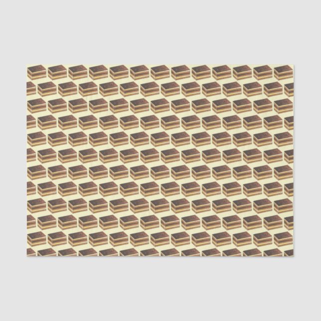 Opéra Cake French Pastry Patisserie Dessert Food Tissue Paper (Front)