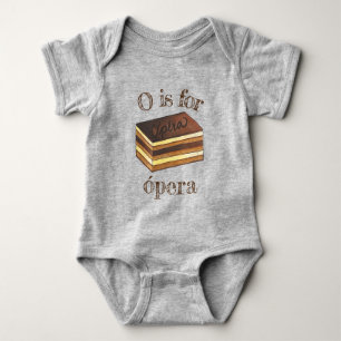 Opera Cake Pastry French Patisserie Bakery Chef Baby Bodysuit