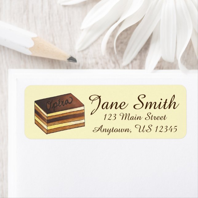 Opera Cake Pastry French Patisserie Bakery Chef Label (Insitu)