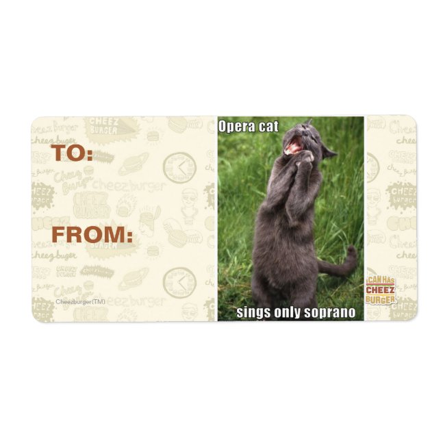 Opera Cat Label (Front)