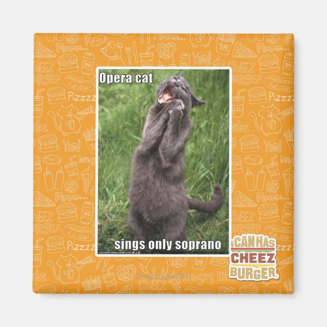 Opera Cat Magnet (Front)