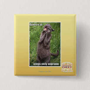 Opera Cat Pinback Button