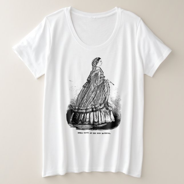 Opera Cloak of the New Material Plus Size T-Shirt (Design Front)