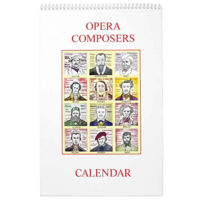 OPERA COMPOSERS wall calendar (Cover)