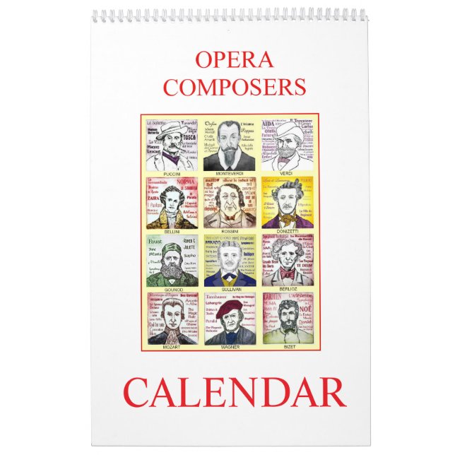 OPERA COMPOSERS wall calendar (Cover)