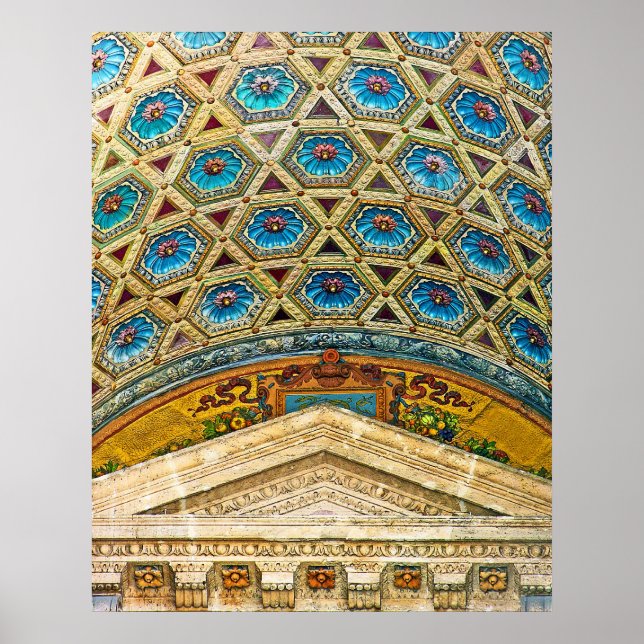 Opera House Ceiling, Budapest Poster (Front)